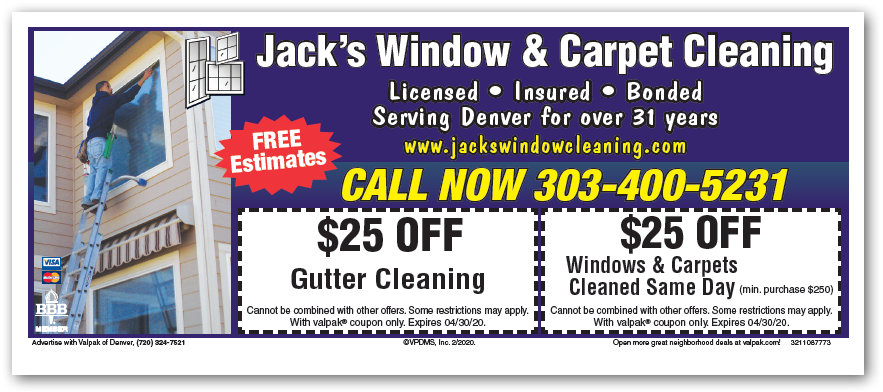 Denver Window Carpet Gutter Cleaning Specials 2020