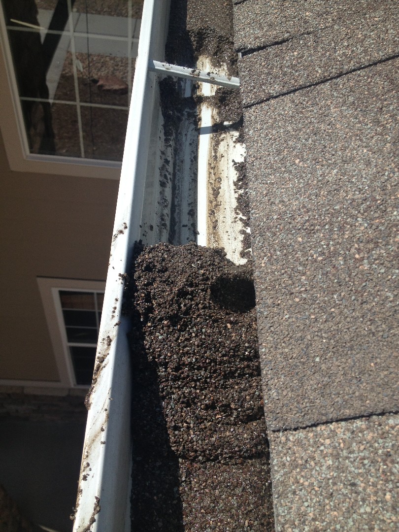 Gutter Cleaning Asphalt Debris